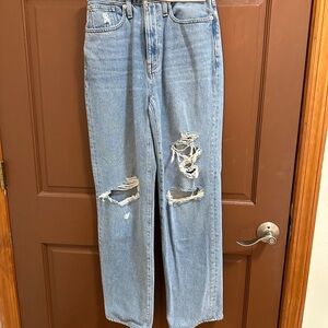 Madewell Light Blue Distressed Boyfriend Jeans